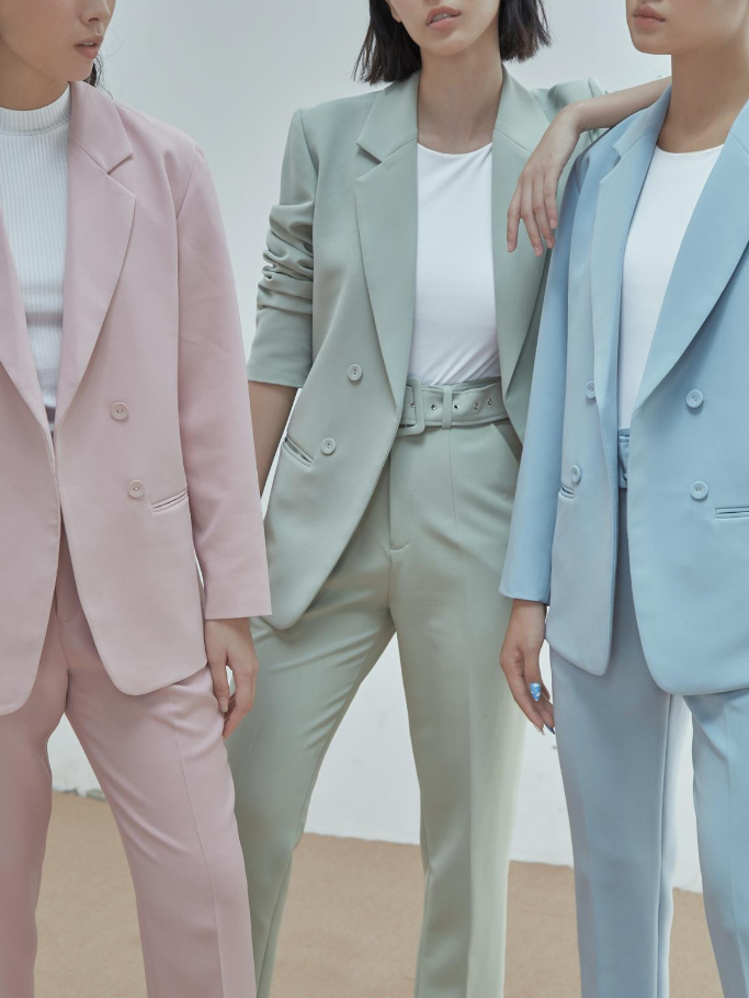 Áo Blazer Hồng Pastel