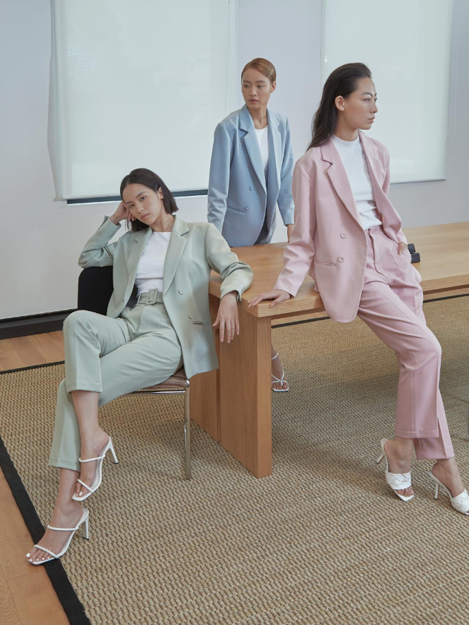Áo Blazer Hồng Pastel