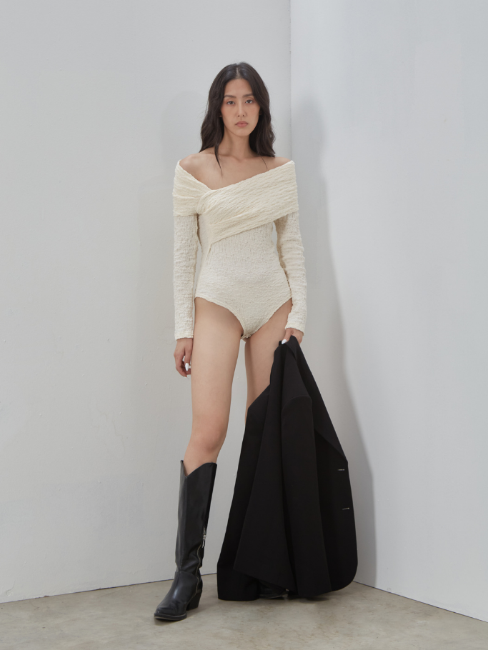 Bodysuit Kem Thun Nhún