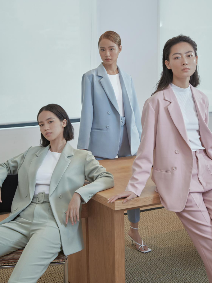 Áo Blazer Hồng Pastel