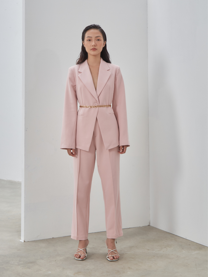 Blazer Hồng Form Fit