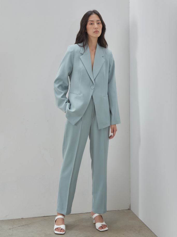 Blazer Xanh Green Blue Form Fit