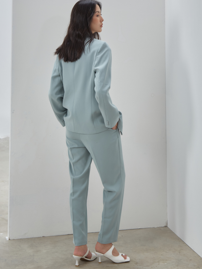 Blazer Xanh Green Blue Form Fit