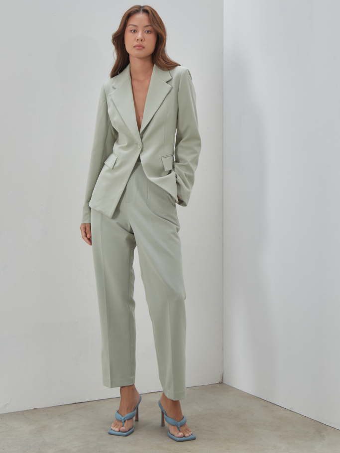 Blazer Xanh Mint Form Fit
