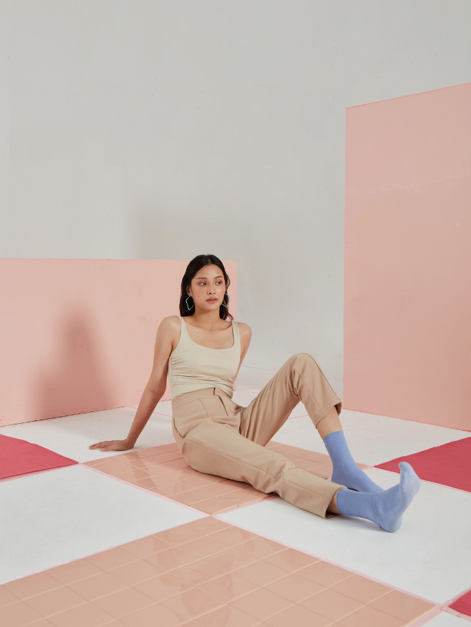 Áo Sát Nách Basic Beige