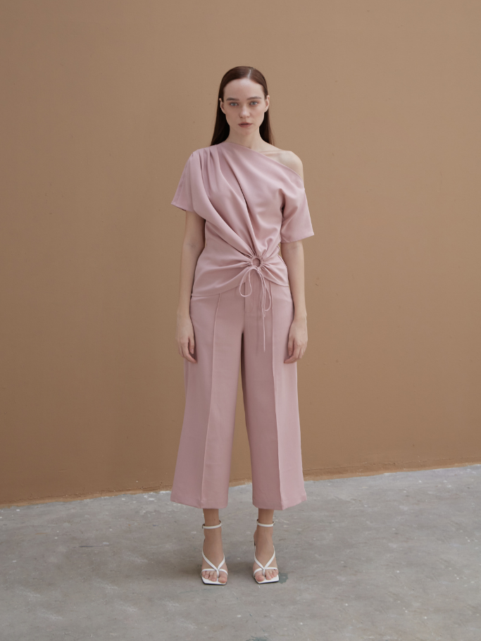 Áo Hồng Cut Out Rút Dây