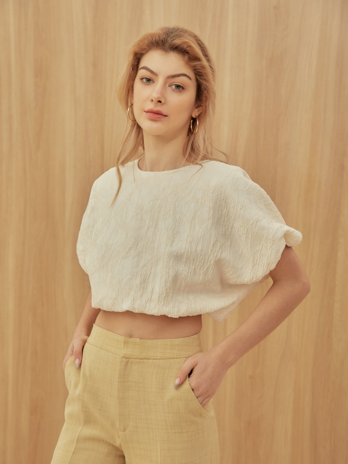 Áo Croptop Tay Phồng Free Size
