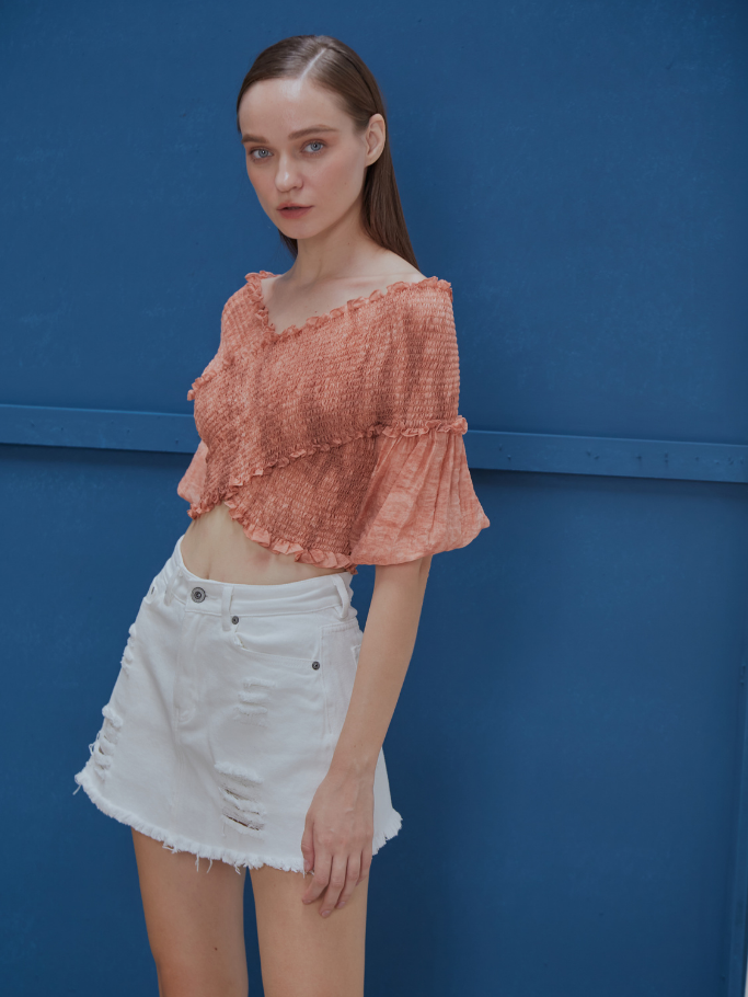 Skort Jean Trắng