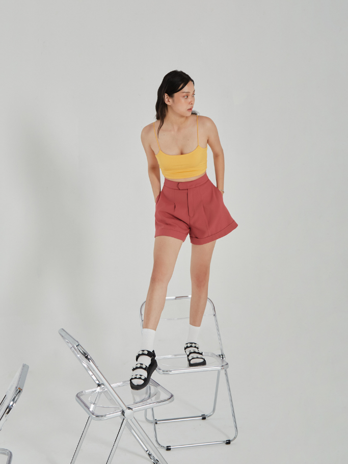 Áo 2 Dây Vàng Croptop
