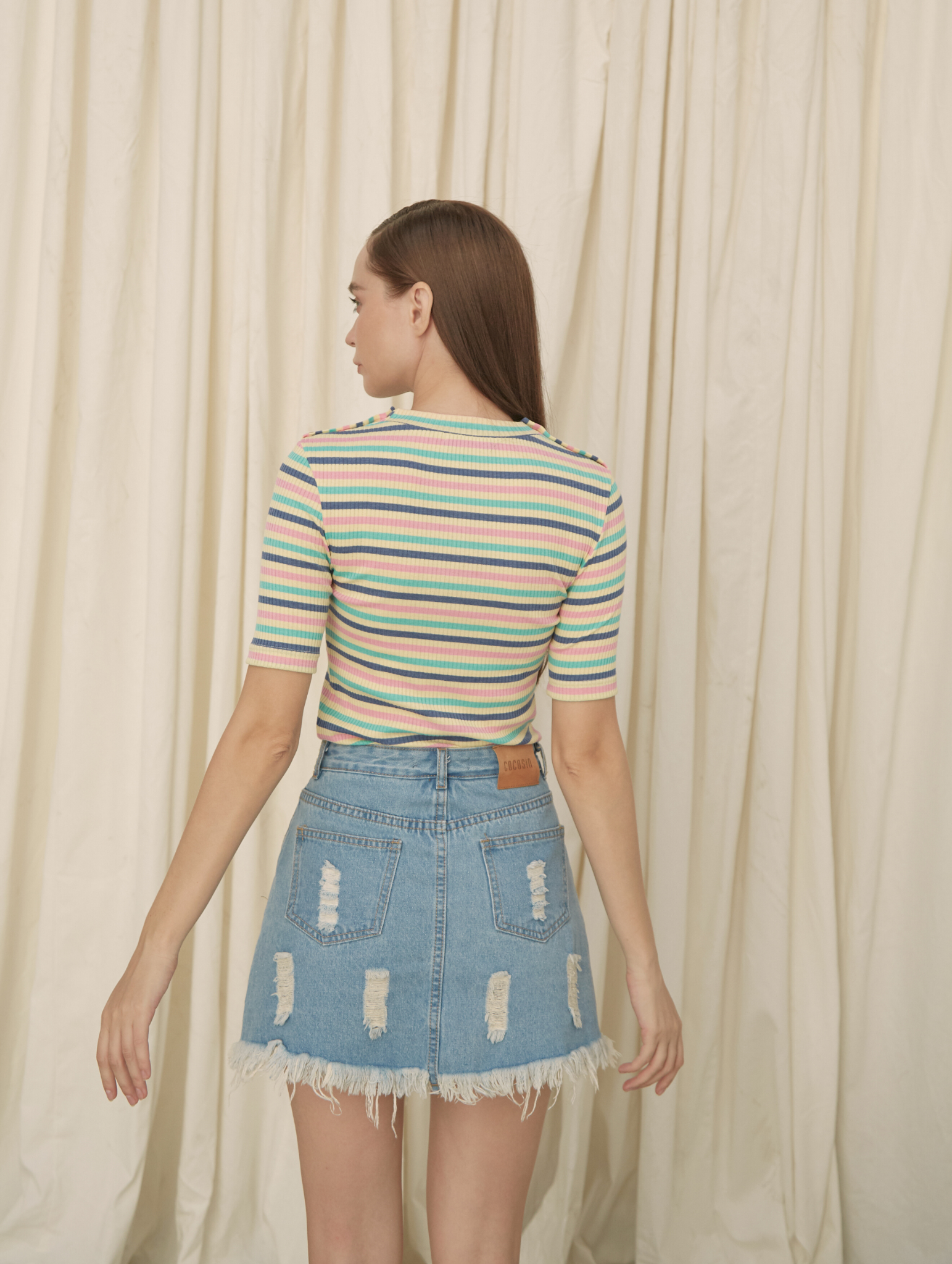 Skort Jean Xanh