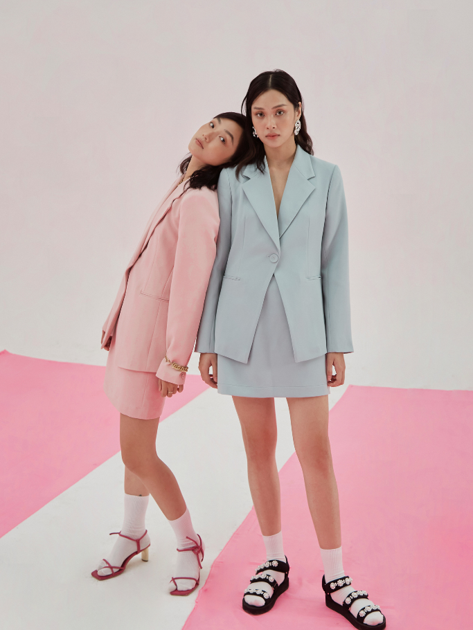 Blazer Hồng Form Fit