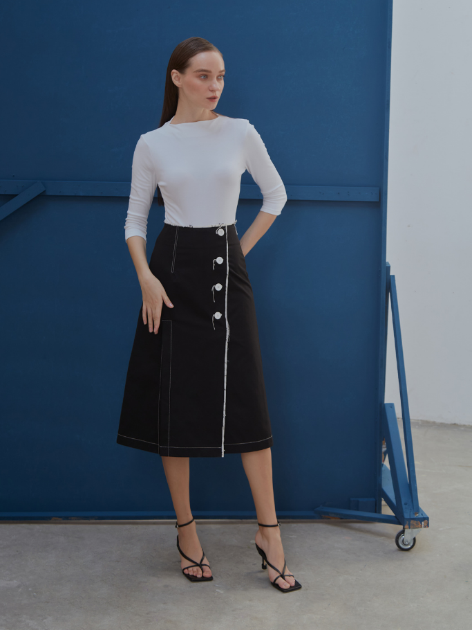 Bodysuit Trắng Tay Lỡ