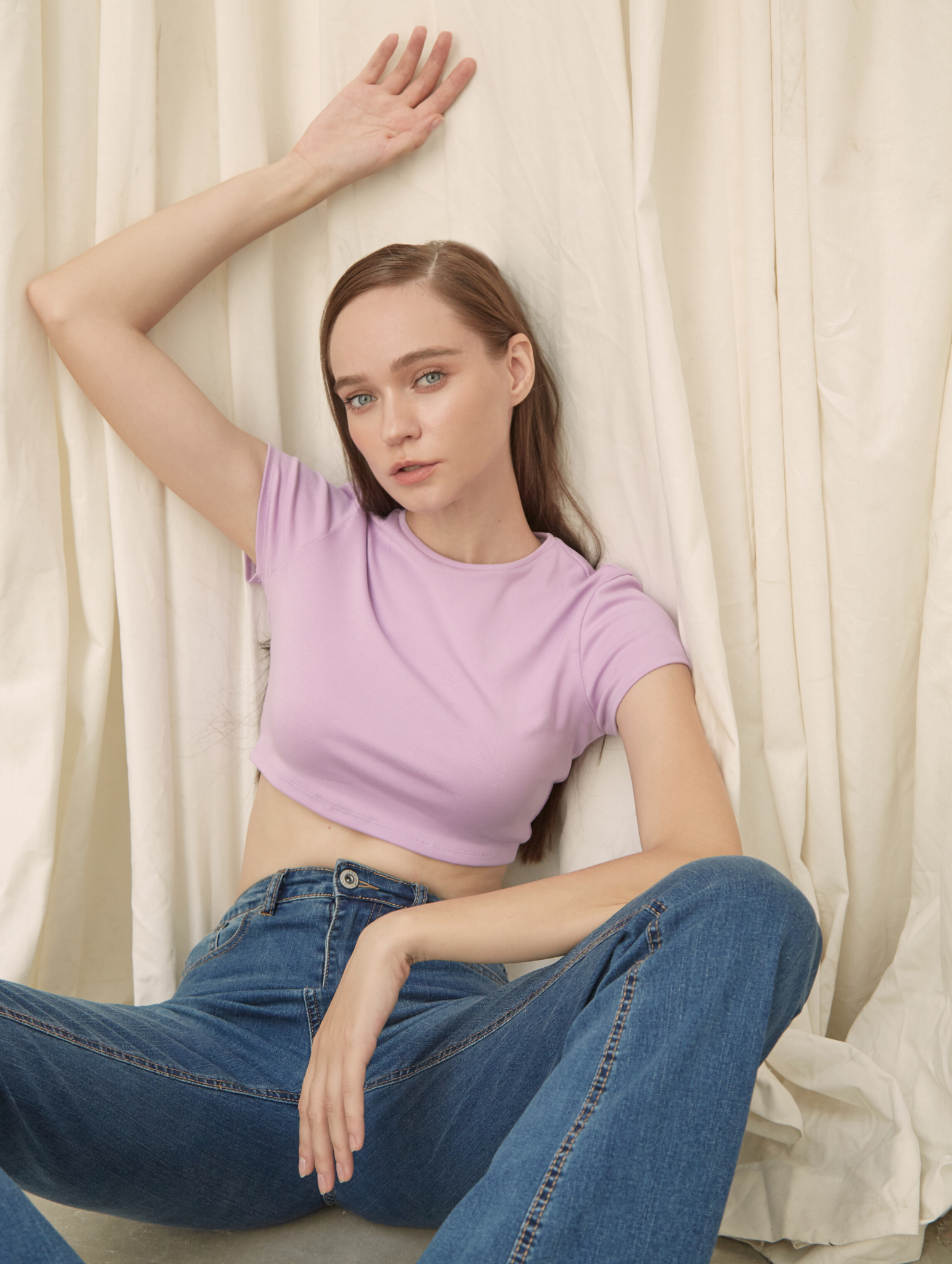 Croptop Có Tay Tím