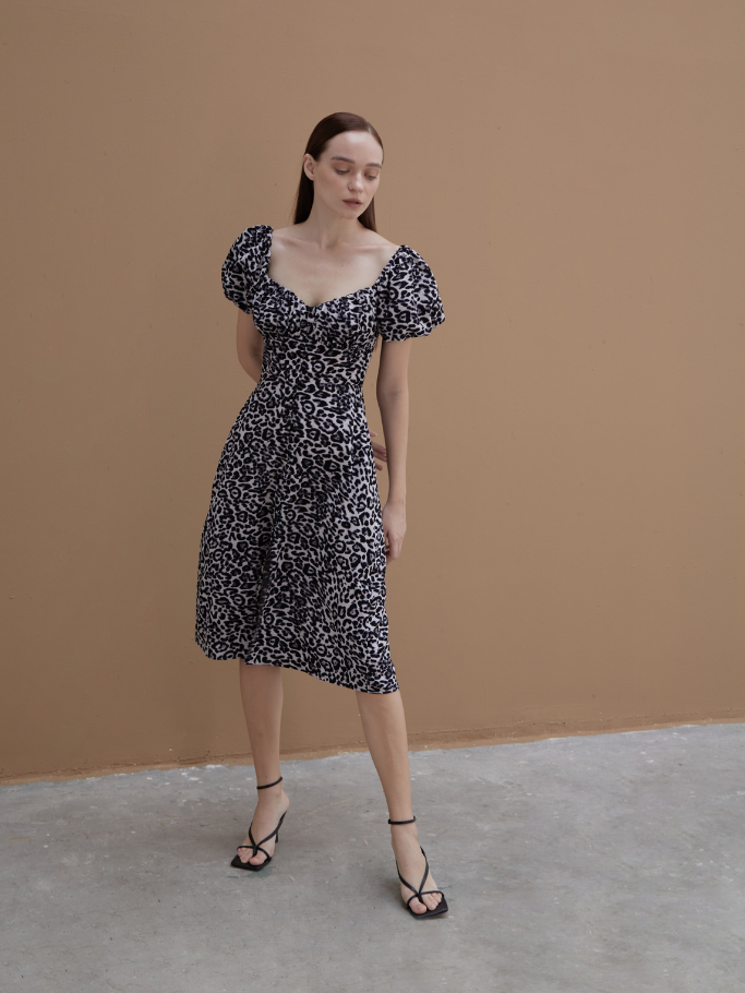 Đầm Midi Da Beo