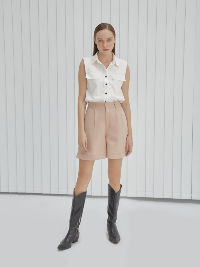 Quần Short Lửng Nâu