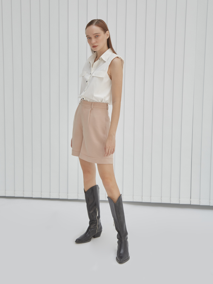 Quần Short Lửng Nâu