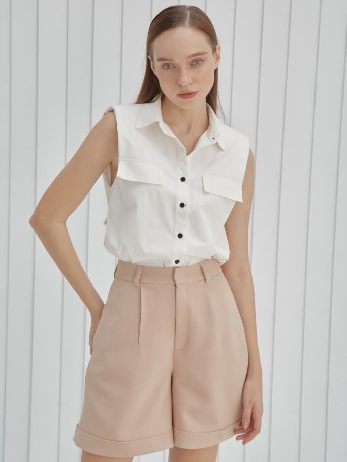 Quần Short Lửng Nâu