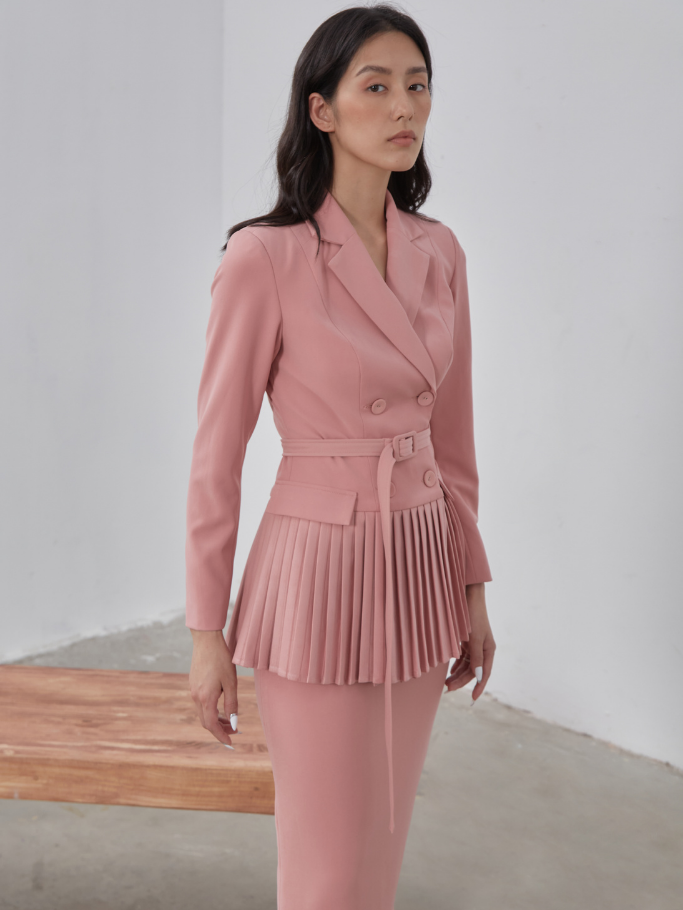 Váy Midi Hồng Đất Basic
