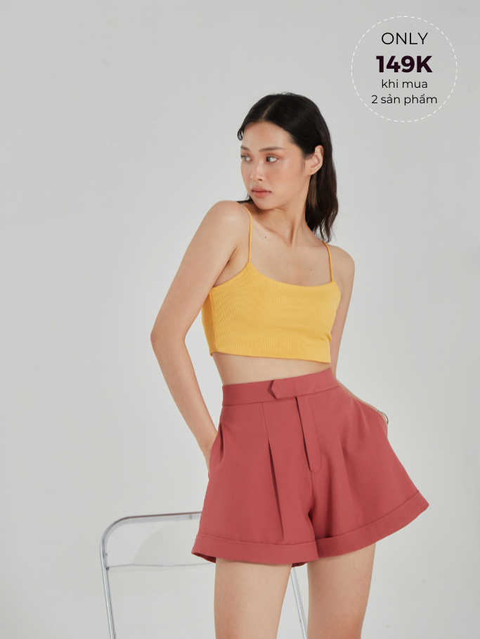 Áo 2 Dây Vàng Croptop