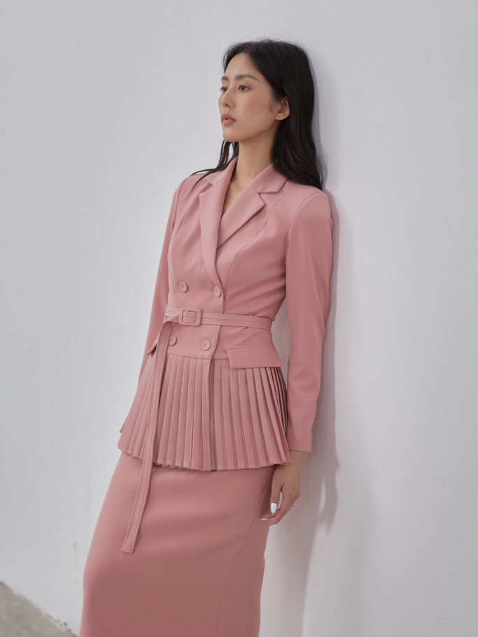 Váy Midi Hồng Đất Basic