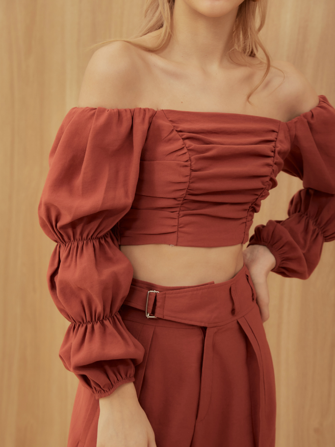 Áo Croptop Cam Tay Lỡ