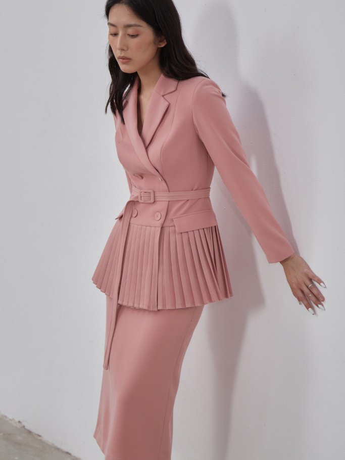 Váy Midi Hồng Đất Basic