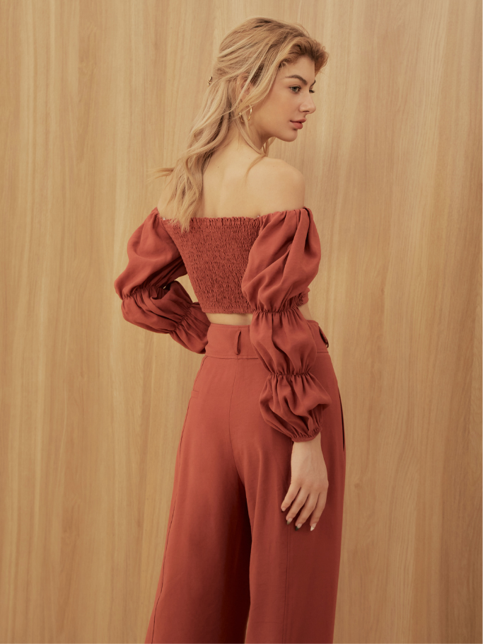 Áo Croptop Cam Tay Lỡ
