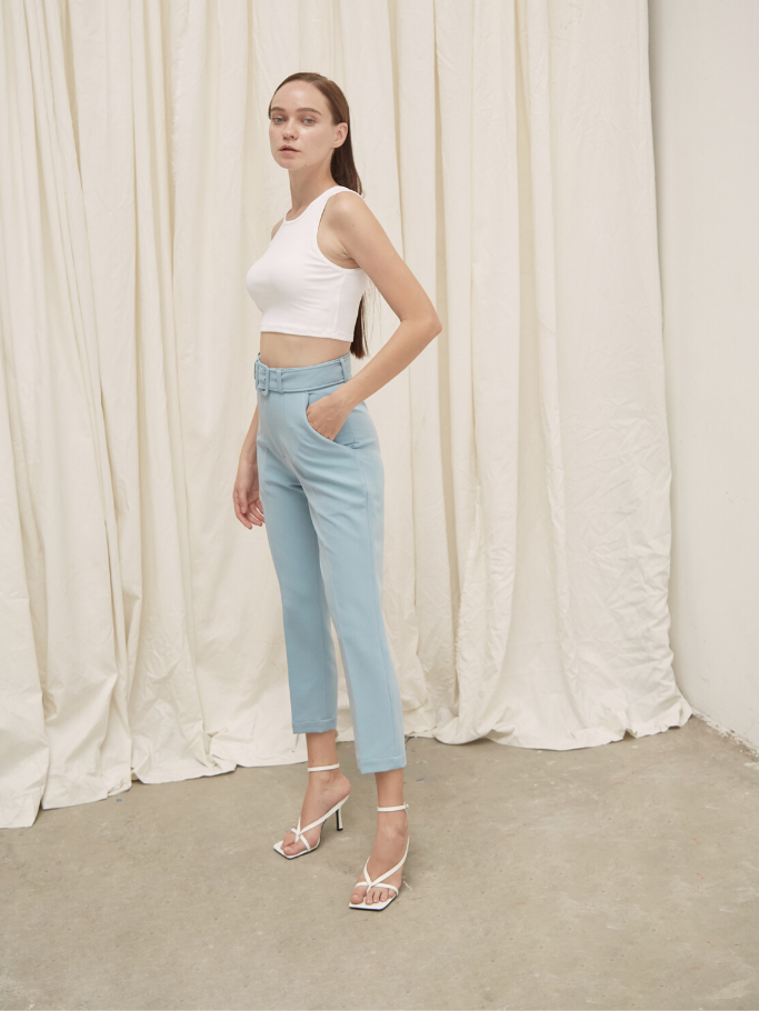 Quần Tây Ống Côn Xanh Blue