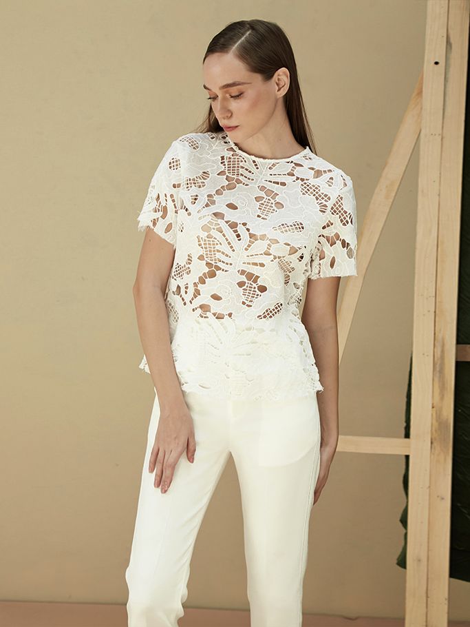 Áo Ren Trắng Basic