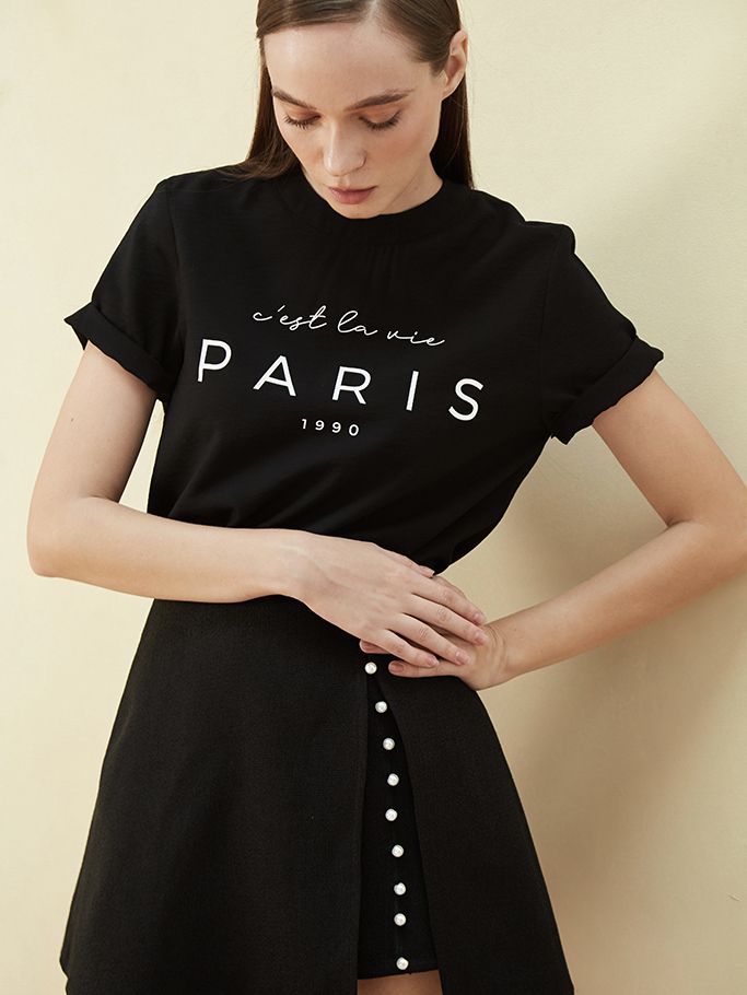 Áo Lụa Đen PARIS