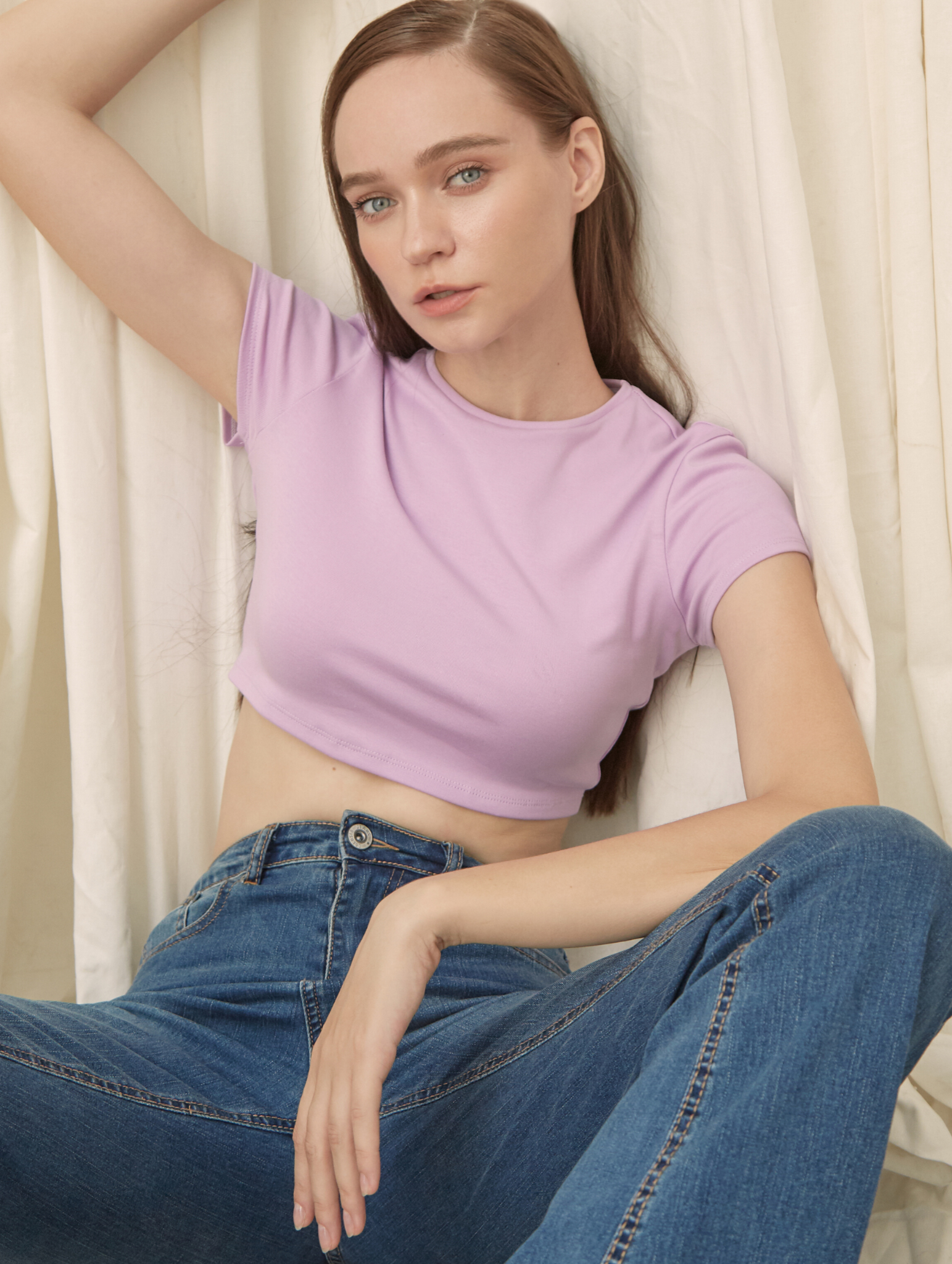 Croptop Có Tay Tím