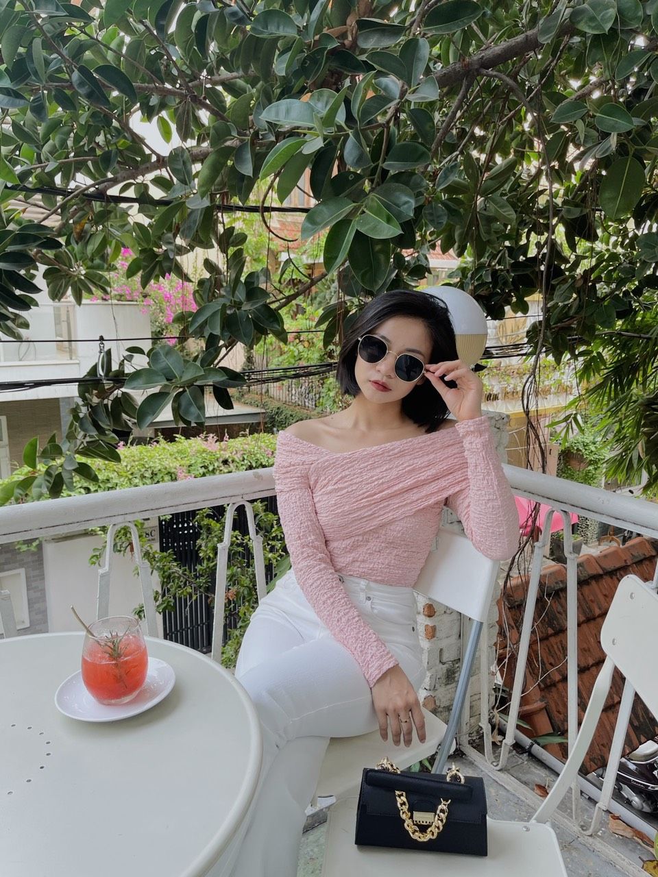 Bodysuit Hồng Thun Nhún