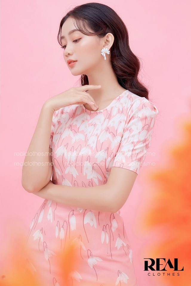 Đầm tulip hồng