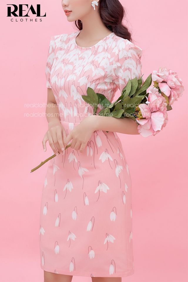 Đầm tulip hồng