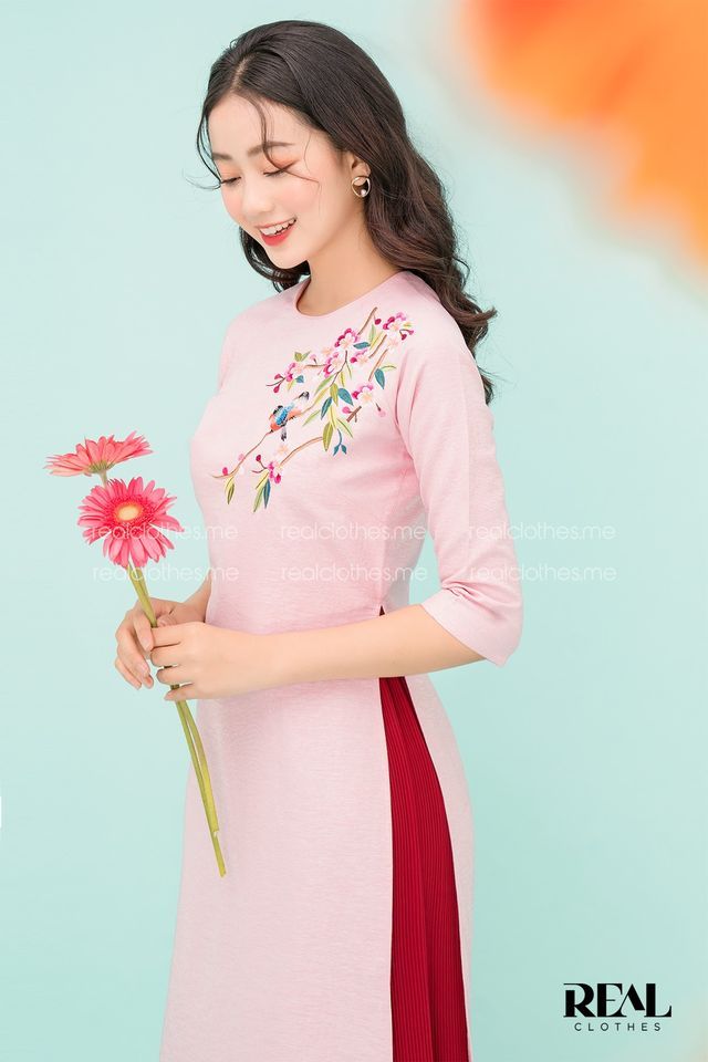 Áo dài rose Hội An