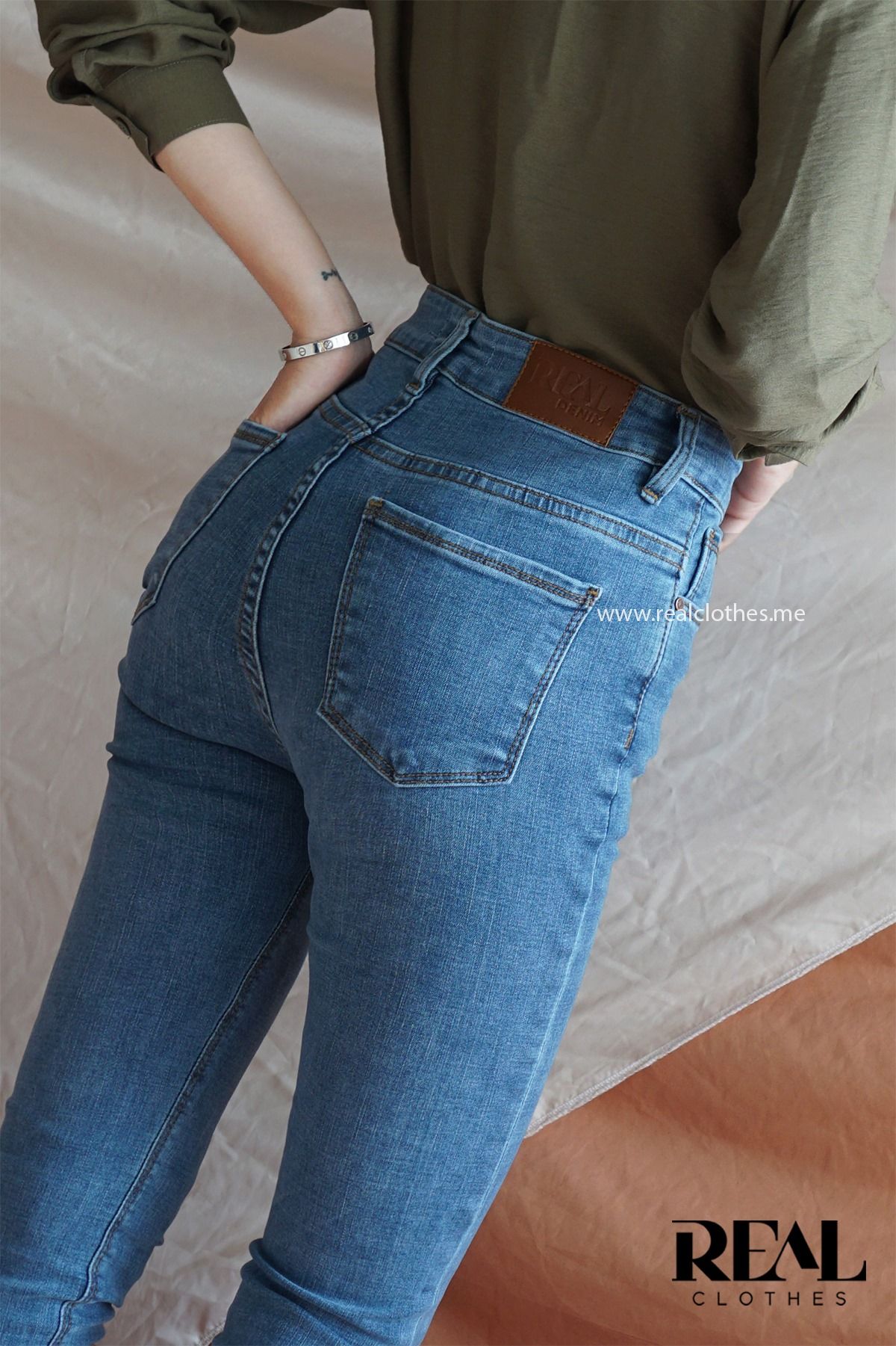 Quần jeans skinny xanh nhạt