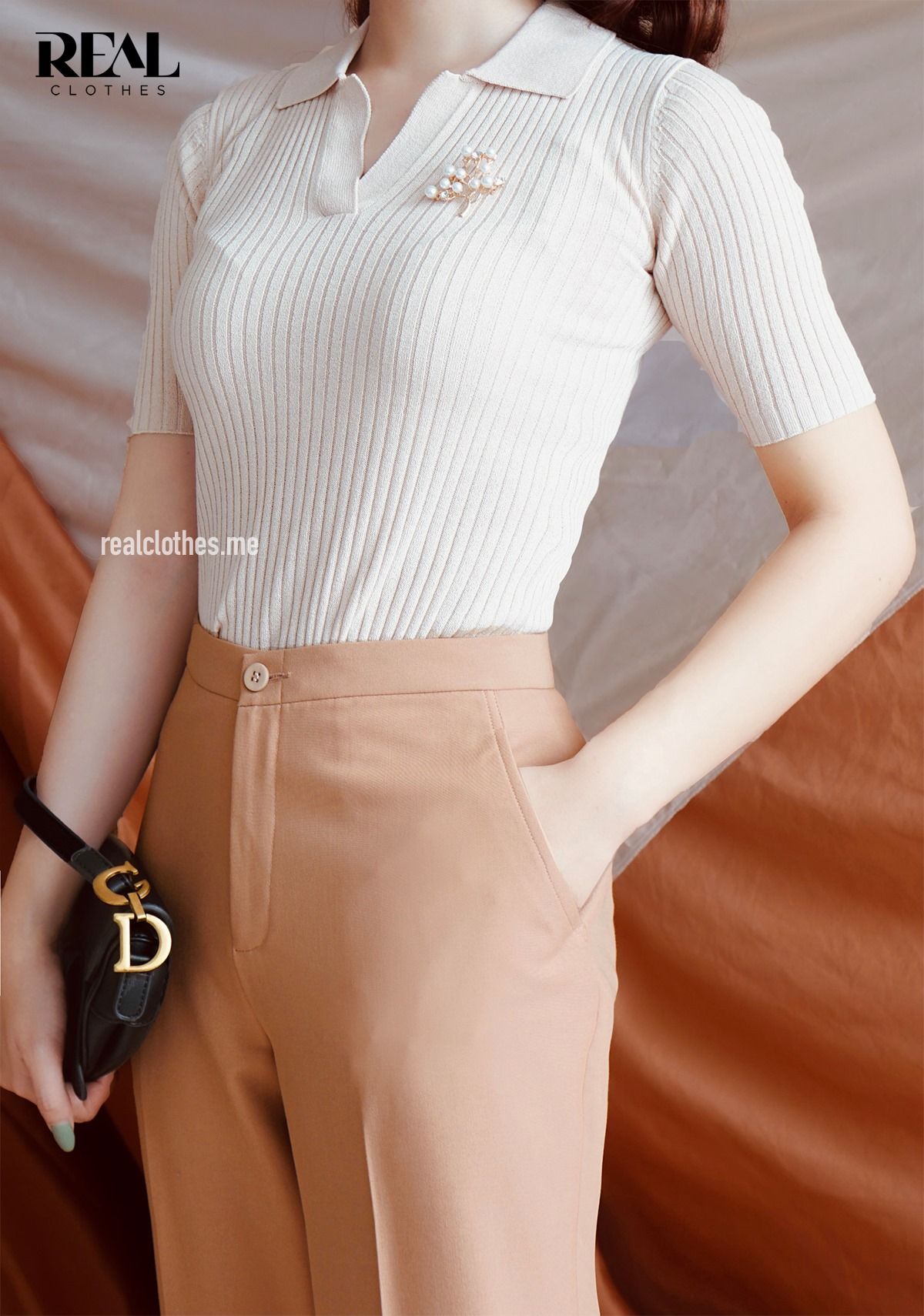 Quần ống loe cà phê sữa