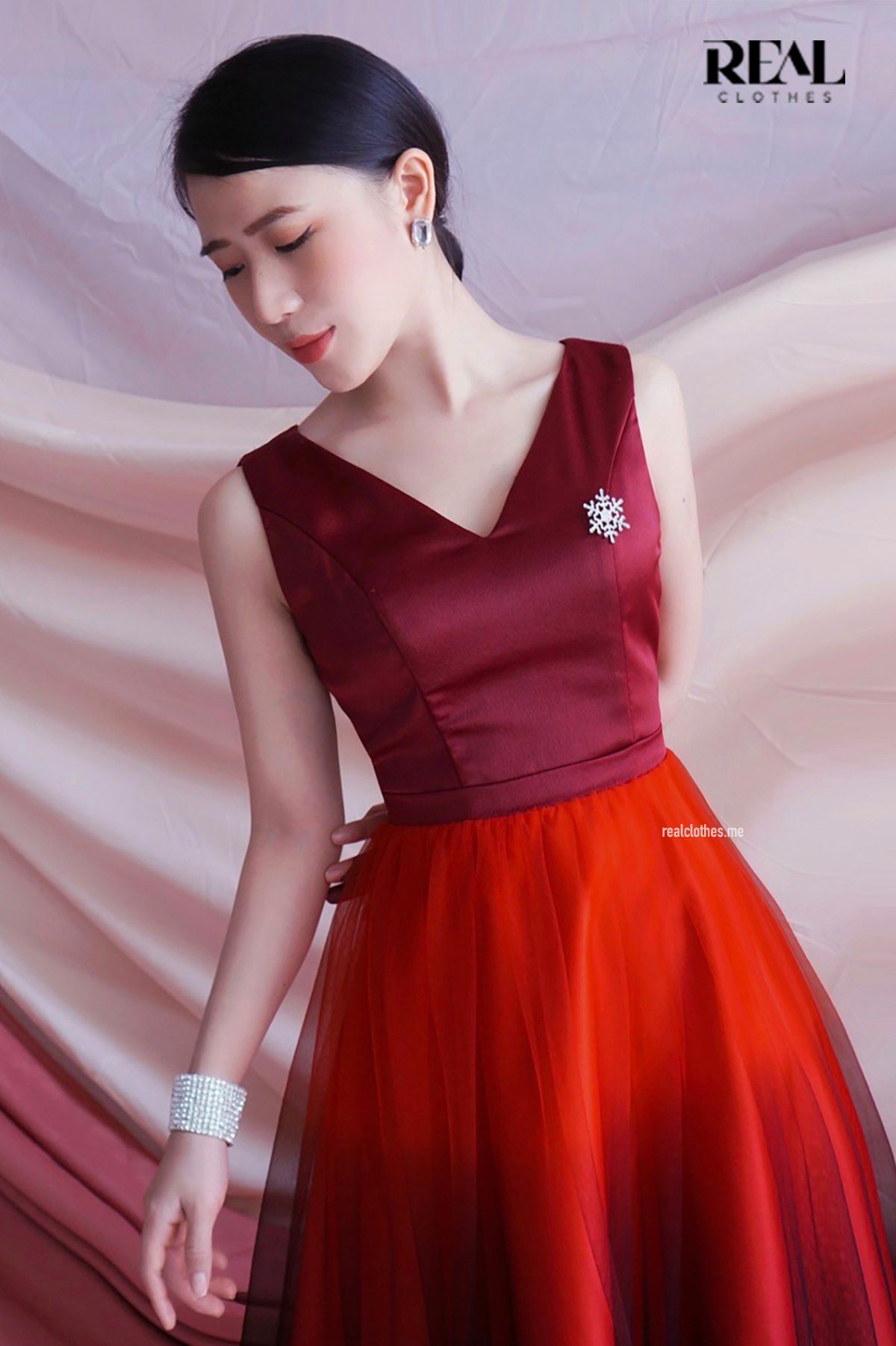 Đầm loang đỏ - SALE