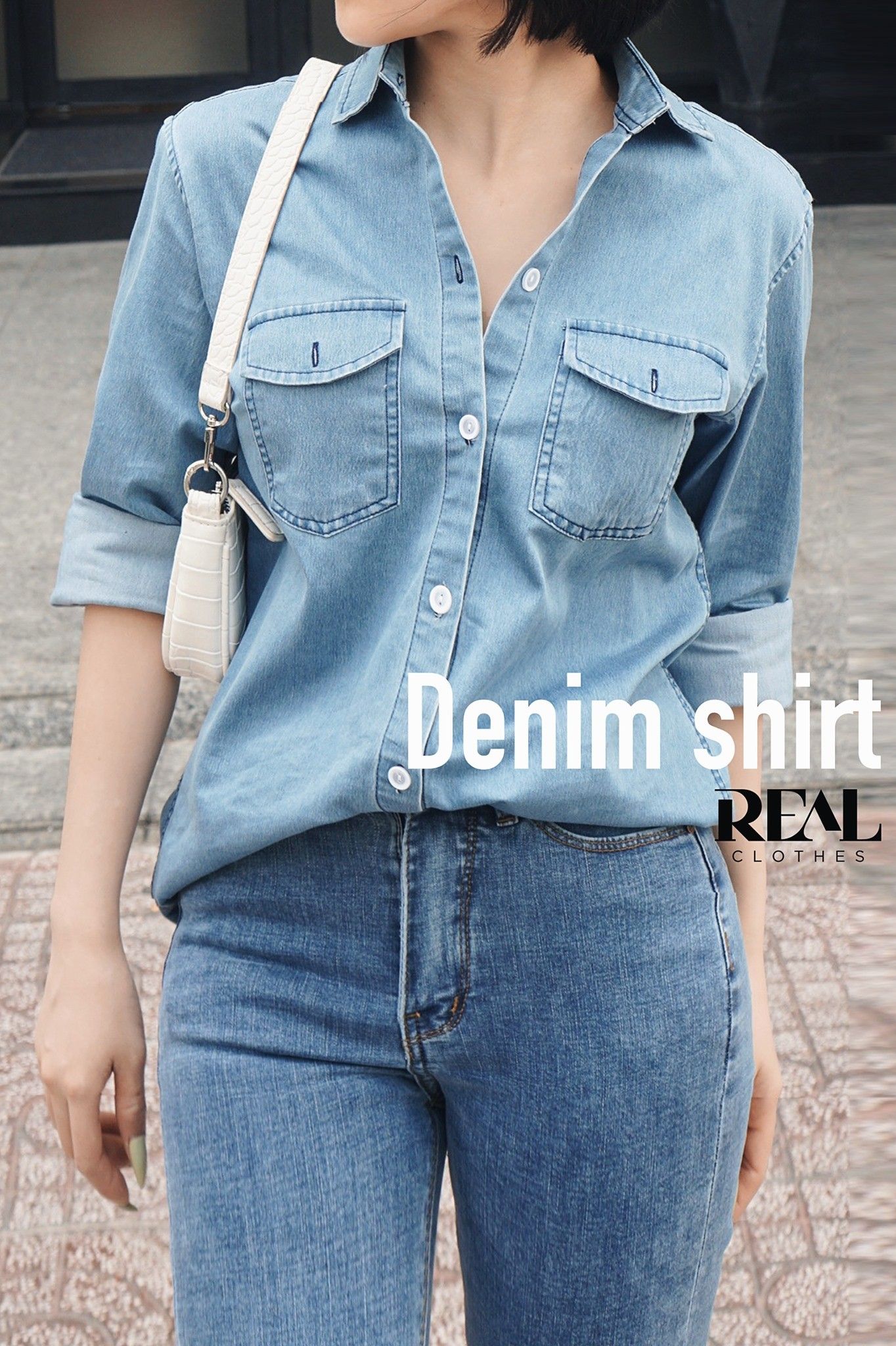 Sơ mi Jeans nhạt SALE