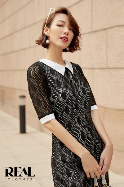 Đầm suông ivy đen