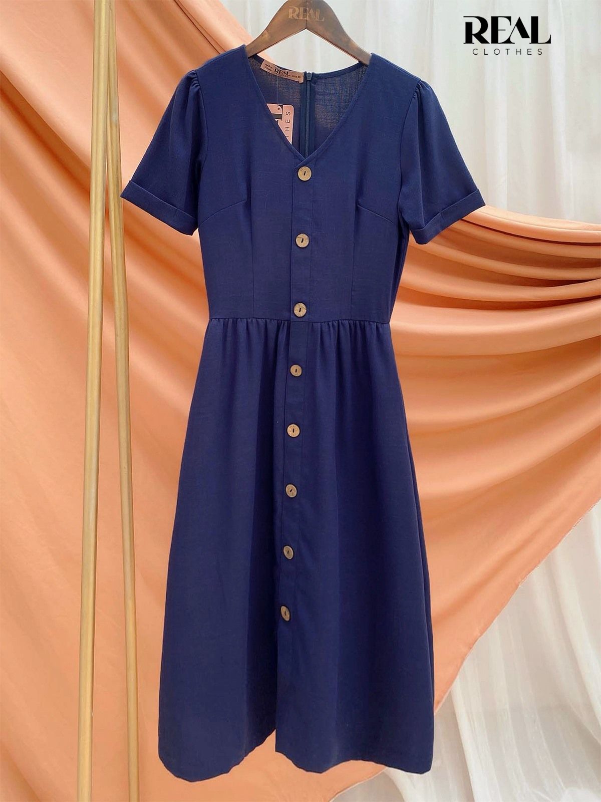 Đầm Paris xanh navy