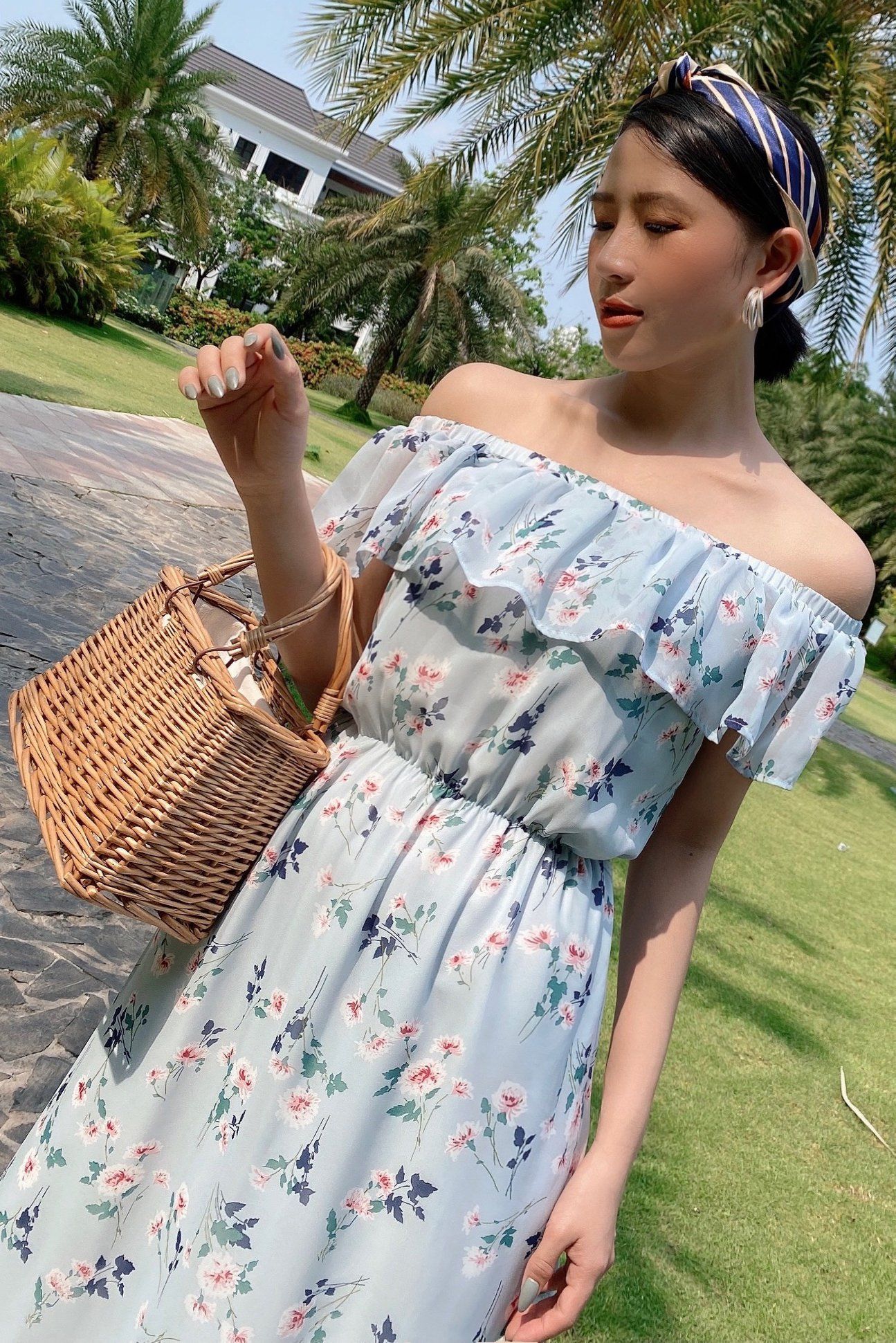 Maxi vườn hoa xanh