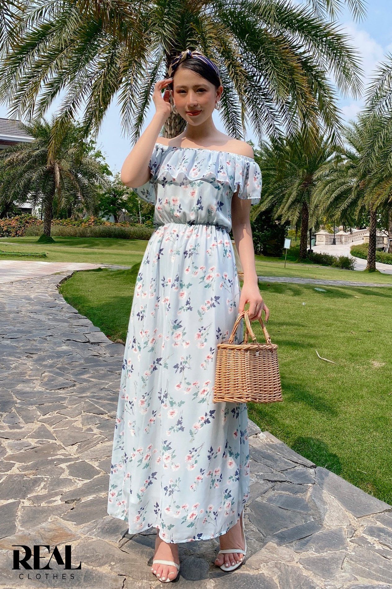 Maxi vườn hoa xanh