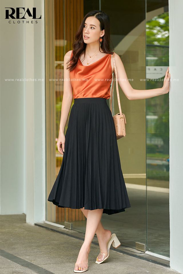 Áo cổ đổ cam đất