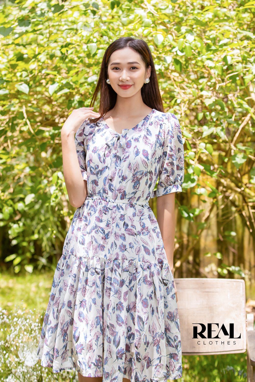 Đầm sofia lá tím SALE
