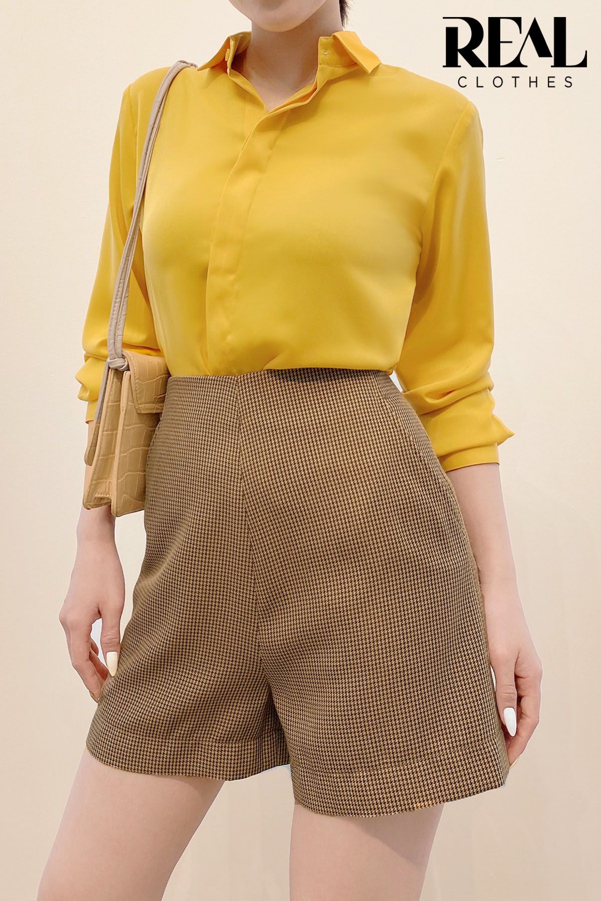 Quần short hè zigzag nâu SALE