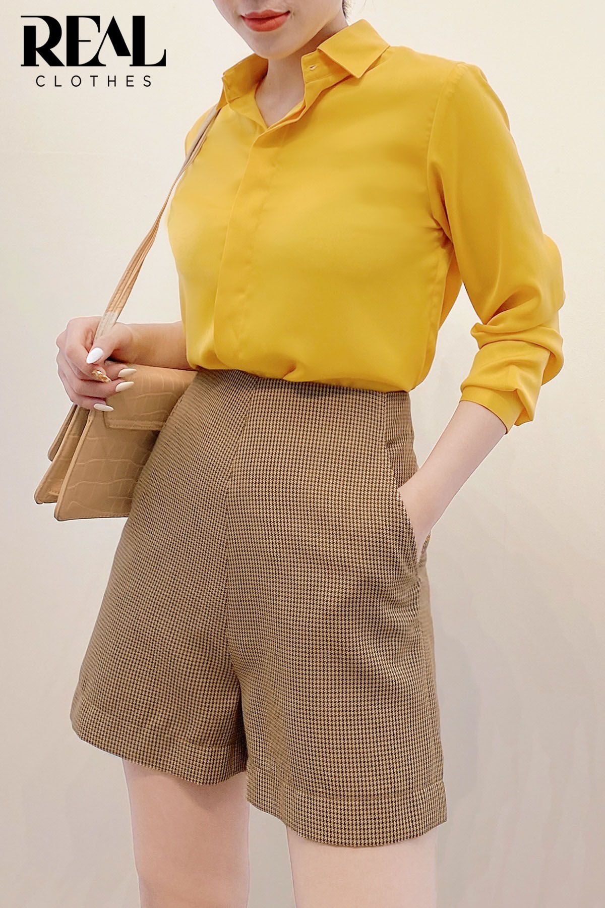 Quần short hè zigzag nâu SALE