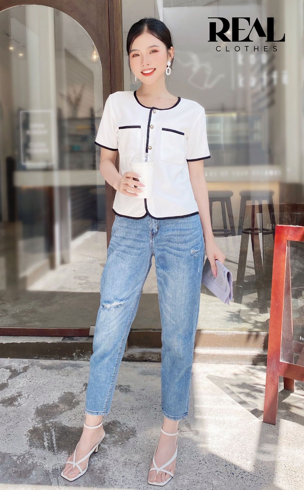 Áo muse trắng