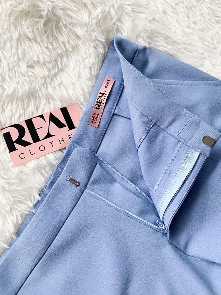 Quần ống đứng baby blue