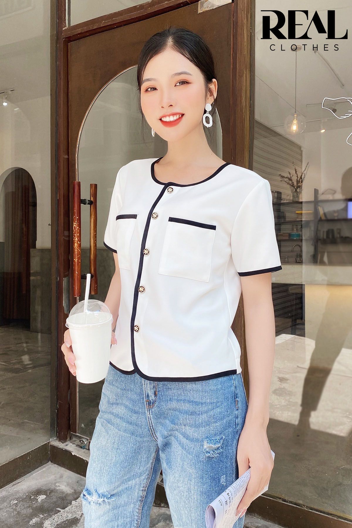 Áo muse trắng